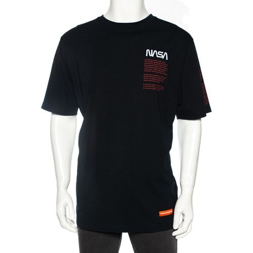 Cotton NASA Facts Logo Print Short Sleeve T-Shirt S - Heron Preston - Modalova