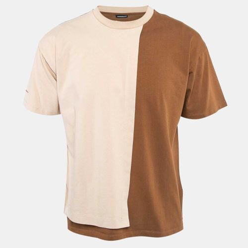 Brown Cotton Jersey Le Double Contrast Panel T-Shirt M - Jacquemus - Modalova