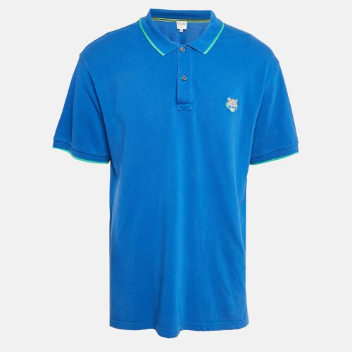 Tiger Applique Cotton Pique Polo T-Shirt XL - Kenzo - Modalova