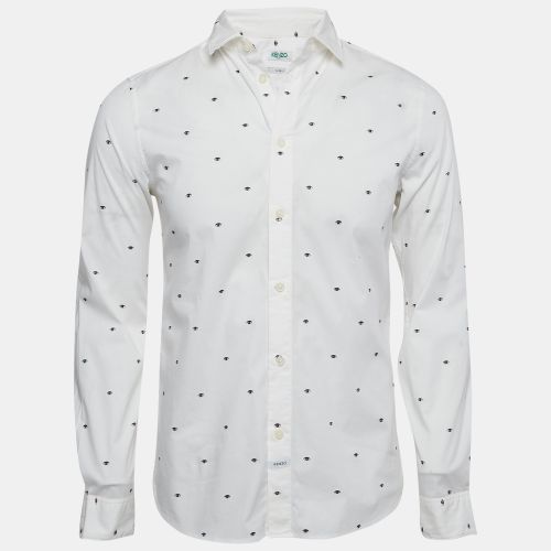 Eye Print Cotton Button Front Shirt M - Kenzo - Modalova