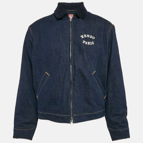 Tiger Embroidered Denim Padded Worker Jacket S - Kenzo - Modalova
