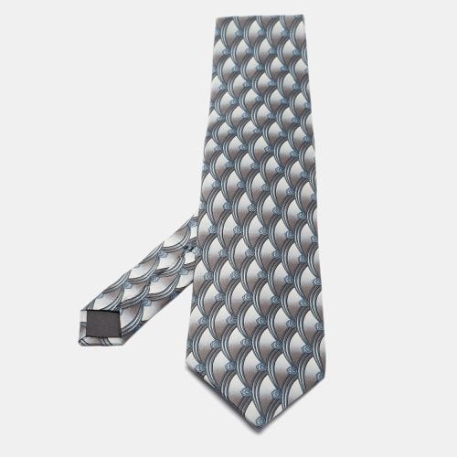 Lanvin Grey Printed Silk Tie - Lanvin - Modalova