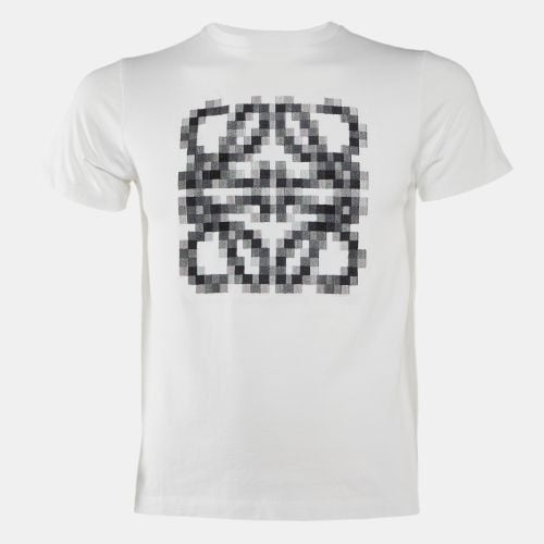 Pixelated Anagram Embroidered Cotton T-Shirt XS - Loewe - Modalova