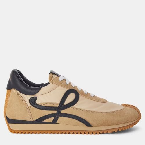 Gold/Black Suede and Leather Flow Runner Low Top Sneaker EU 41 - Loewe - Modalova