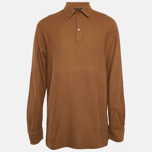 Pique Cotton Long Sleeve Polo T-Shirt XXXL - Loro Piana - Modalova