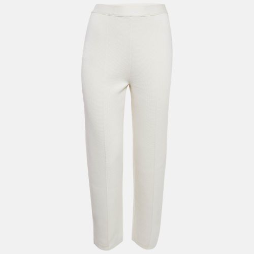 Ivory Stretch Knit Trousers S - Loro Piana - Modalova