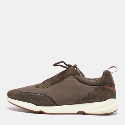 Olive Satin and Suede Modular Walk Sneakers Size 45.5 - Loro Piana - Modalova