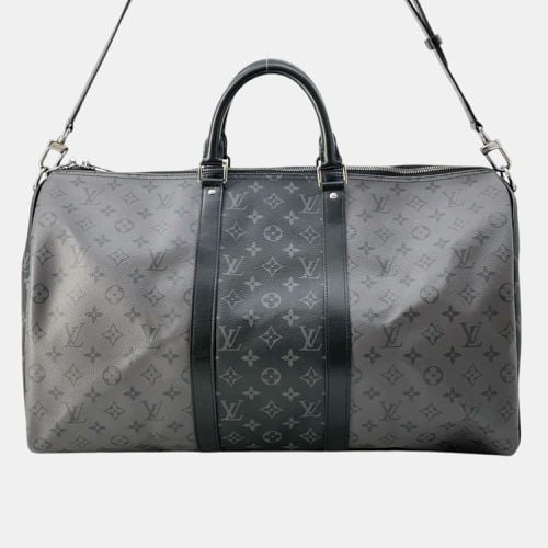 Noir Monogram Eclipse Reverse Keepall Bandouliere Size 50 - Louis Vuitton - Modalova