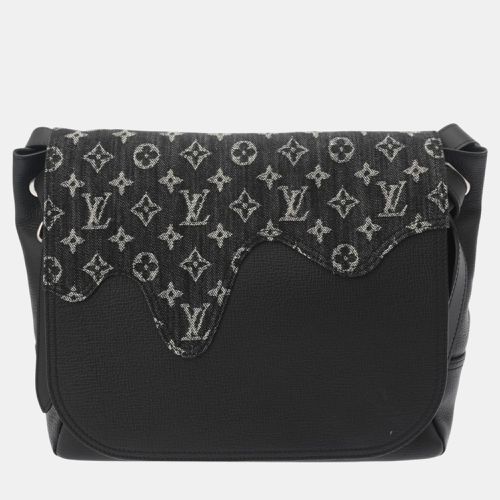 Monogram Drip Busa Denim Canvas/Calf Shoulder Bag - Louis Vuitton - Modalova