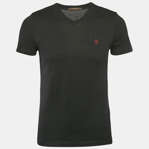 LV Embroidered Jersey V-Neck T-Shirt XS - Louis Vuitton - Modalova