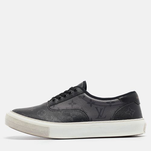 Grey/ Monogram Canvas and Leather Low Top Sneakers Size 42.5 - Louis Vuitton - Modalova