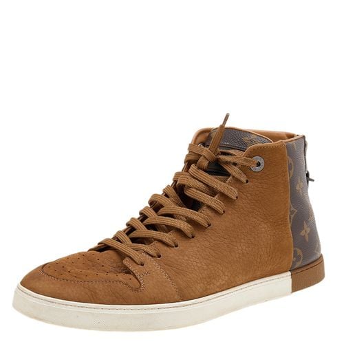 Leather And Monogram Canvas High Top Sneakers Size 41.5 - Louis Vuitton - Modalova