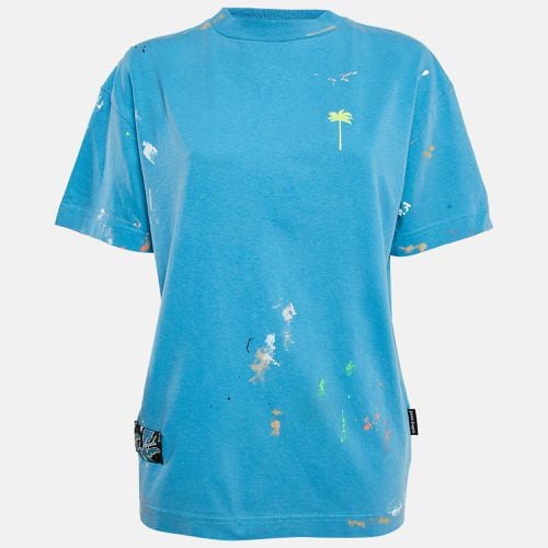 Light Splatter Print Cotton T-Shirt S - Palm Angels - Modalova