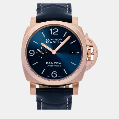 K Rose Gold Luminor Marina Automatic Men's Wristwatch 44 mm - Panerai - Modalova