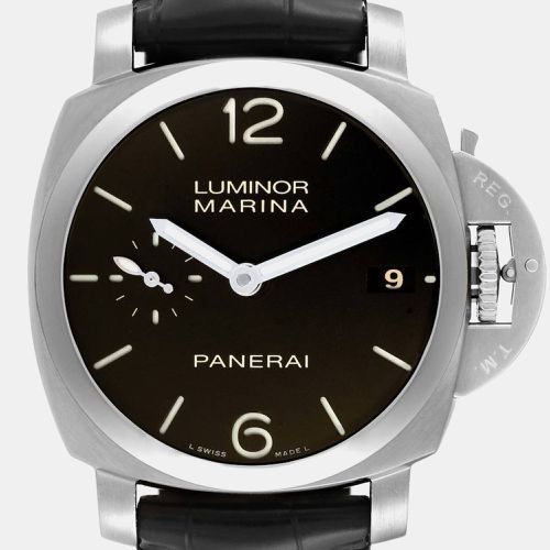 Stainless Steel Luminor Marina PAM00392 Automatic Men's Wristwatch 42 mm - Panerai - Modalova