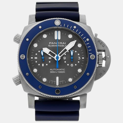 Titanium Submersible PAM00982 Automatic Men's Wristwatch 47 mm - Panerai - Modalova