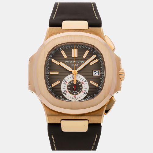 K Rose Gold Nautilus 5980R-001 Automatic Men's Wristwatch 40 mm - Patek Philippe - Modalova