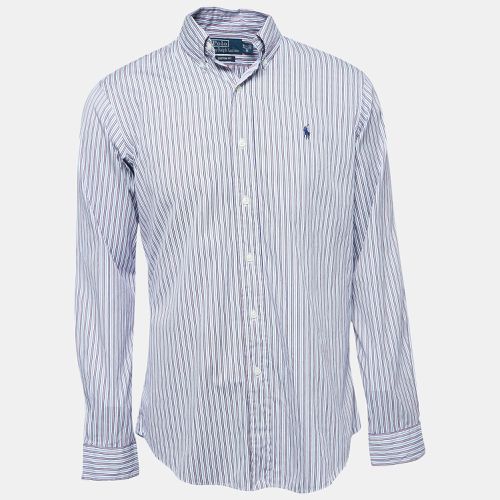 Striped Cotton Button Down Custom Fit Shirt M - Polo Ralph Lauren - Modalova