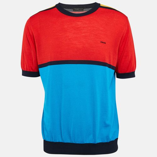 Color-Blocked Knit Short Sleeve Jumper XL - Prada - Modalova