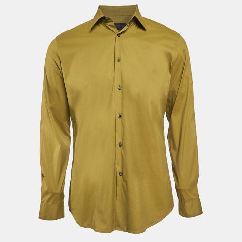 Stretch Cotton Button Front Shirt M - Prada - Modalova