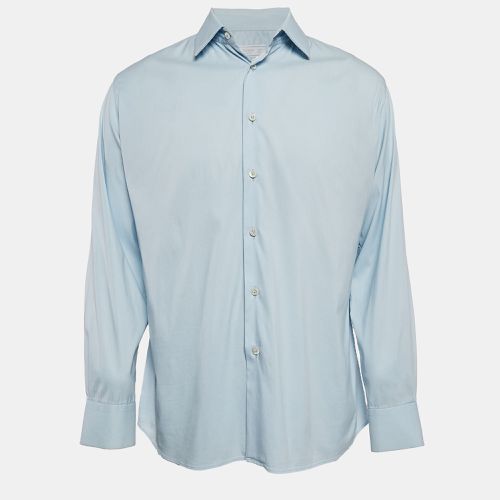 Light Stretch Cotton Button Front Shirt M - Prada - Modalova