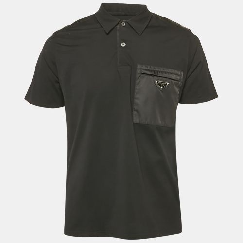 Cotton Pocket Detail Polo T-Shirt XL - Prada - Modalova