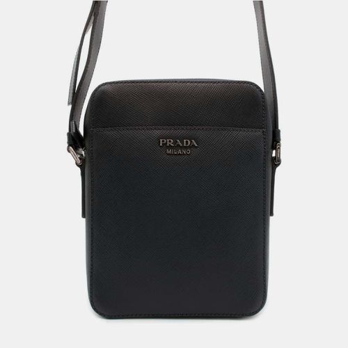 Leather Saffiano Leather Shoulder Bag with Logo - Prada - Modalova