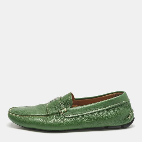 Leather Logo Slip On Loafers Size 40 - Prada - Modalova