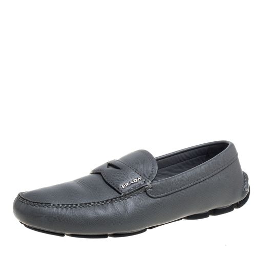 Leather Slip On Loafers Size 41 - Prada - Modalova