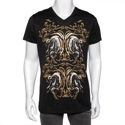 Printed Cotton Short Sleeve Oversized T-Shirt M - Roberto Cavalli - Modalova