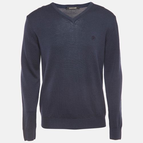 Wool Knit V-Neck Sweatshirt XL - Roberto Cavalli - Modalova