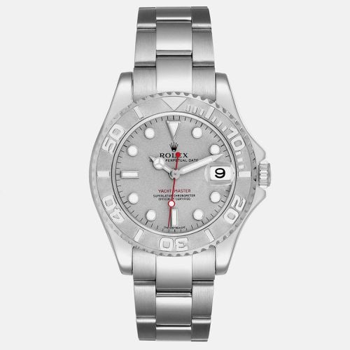 Yachtmaster Midsize Steel Platinum Men's Watch 35.0 mm - Rolex - Modalova