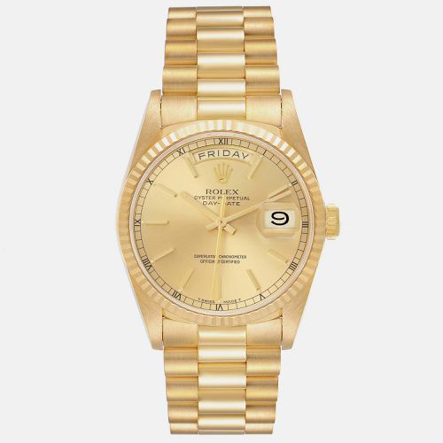 President Day Date Yellow Champagne Dial Men's Watch 36.0 mm - Rolex - Modalova