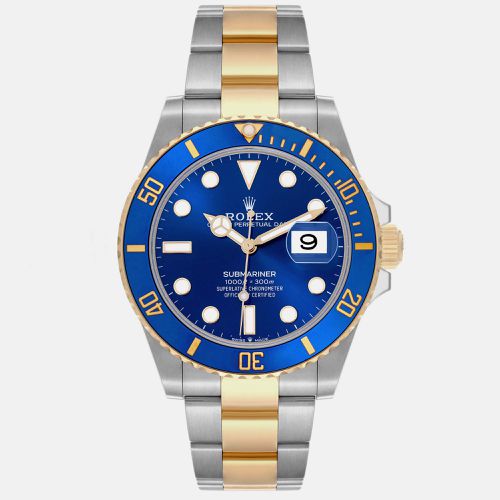 Submariner Steel Yellow Gold Dial Men's Watch 41.0 mm - Rolex - Modalova