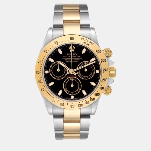 Daytona Steel Yellow Gold Dial Mens Watch 116523 - Rolex - Modalova