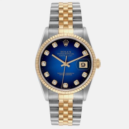 Datejust Vignette Diamond Steel Yellow Gold Men's Watch 36.0 mm - Rolex - Modalova