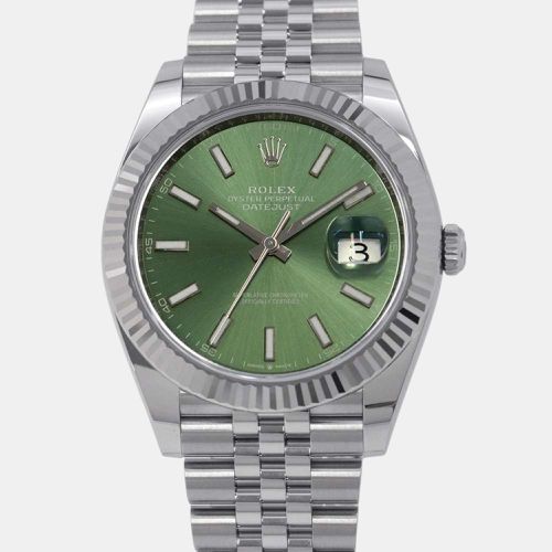 K White Gold Stainless Steel Datejust 126334 Automatic Men's Wristwatch 41 mm - Rolex - Modalova