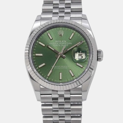 K White Gold Stainless Steel Datejust 126234 Automatic Men's Wristwatch 36 mm - Rolex - Modalova