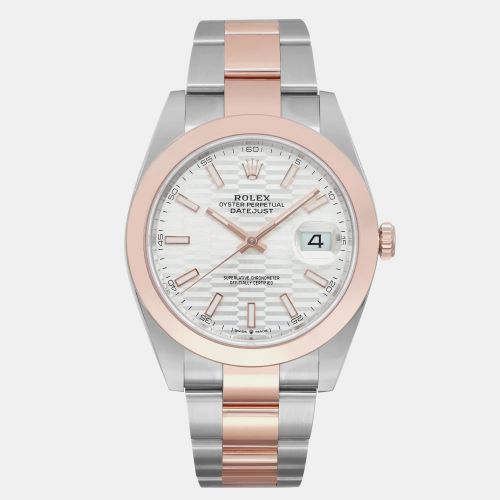 K Rose Gold Stainless Steel Datejust 126301 Automatic Men's Wristwatch 41 mm - Rolex - Modalova