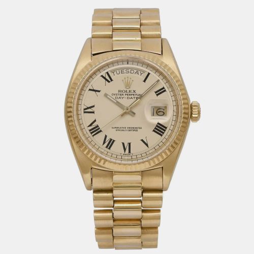 Buckley 18K Yellow Day-Date Automatic Men's Wristwatch 36 mm - Rolex - Modalova