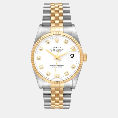 Datejust Diamond Dial Steel Yellow Gold Men's Watch 36.0 mm - Rolex - Modalova