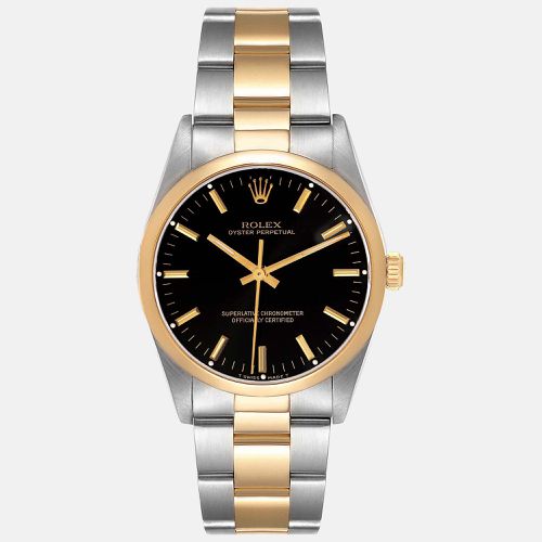 Oyster Perpetual Steel Yellow Gold Dial Men's Watch 34.0 mm - Rolex - Modalova