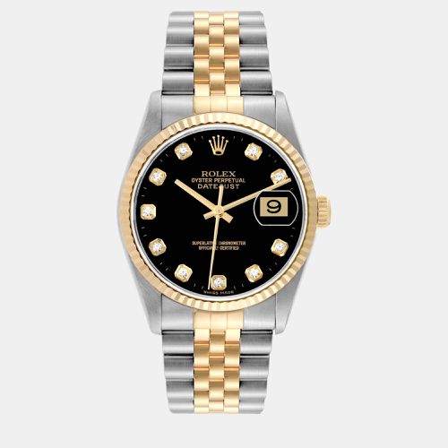 Datejust Diamond Dial Steel Yellow Gold Dial Mens Watch 16233 36 mm - Rolex - Modalova