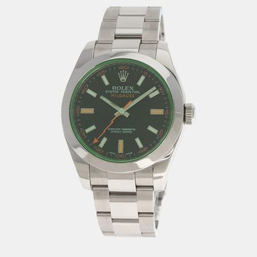 Stainless Steel Milgauss 116400GV Automatic Men's Wristwatch 40 mm - Rolex - Modalova