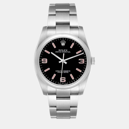 Oyster Perpetual 36 Pink Baton Dial Steel Men's Watch 116000 - Rolex - Modalova