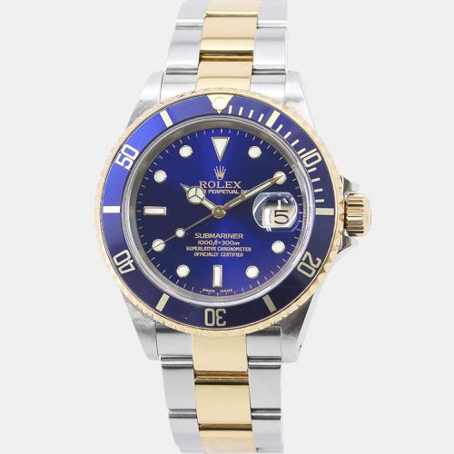 K Yellow Gold Stainless Steel Submariner 16613 Automatic Men's Wristwatch 40 mm - Rolex - Modalova