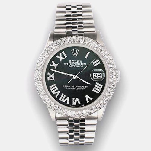 Custom MOP 4.6ct Diamond Stainless Steel Datejust Automatic Men's Wristwatch 36 mm - Rolex - Modalova