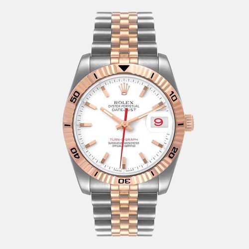 K Rose Gold And Stainless Steel Datejust Turnograph 116261 Automatic Men's Wristwatch 36 mm - Rolex - Modalova