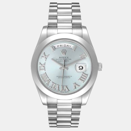 Diamonds Platinum Day Date President 218206 Automatic Men's Wristwatch 41 mm - Rolex - Modalova