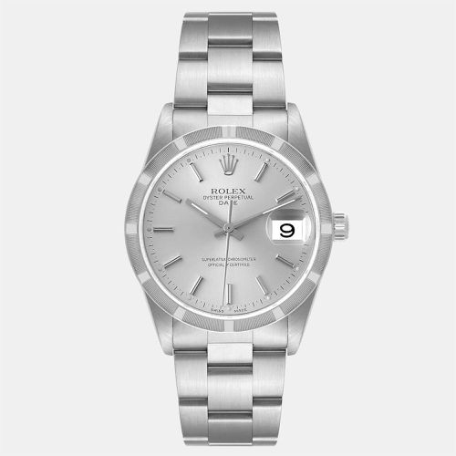 Stainless Steel Oyster Perpetual Date 15210 Automatic Men's Wristwatch 34 mm - Rolex - Modalova